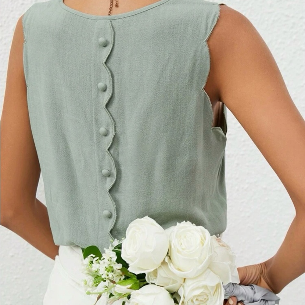NWT SHEIN Frenchy blouse mint large